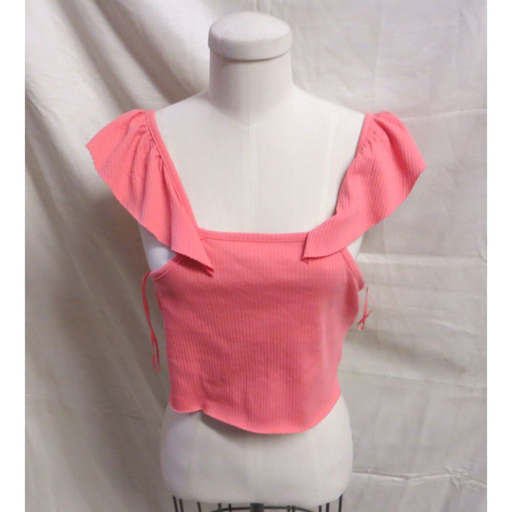 Zara Trafaluc Pink Crop Top - Halter Size L ~NWT~